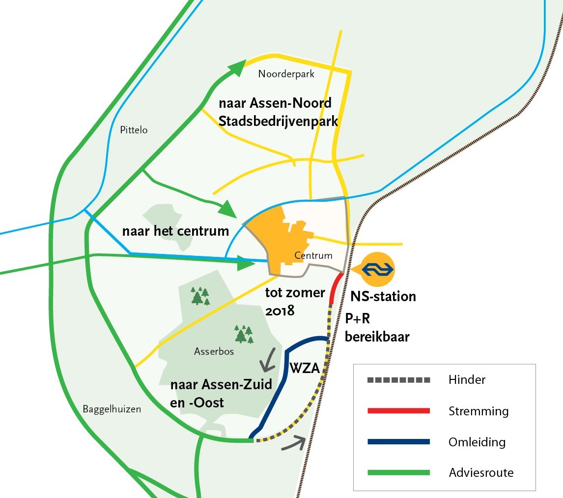 Schematische kaart werkzaamheden