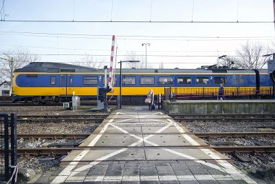 trein over het overpad