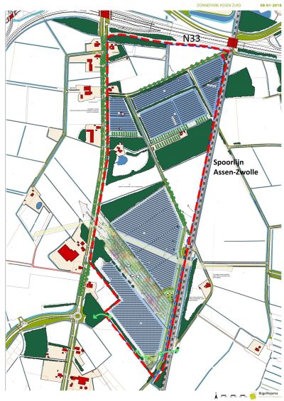 Overzichtskaart Zonnepark Assen