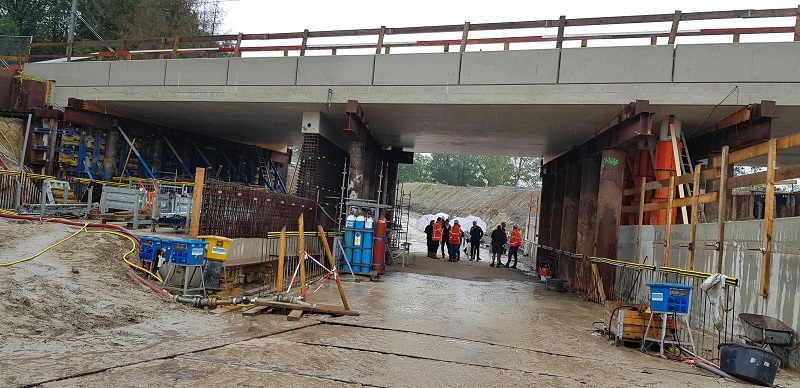 Werkzaamheden bij de tunnel de Maten