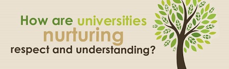 How are universities nurturing respect and understanding?