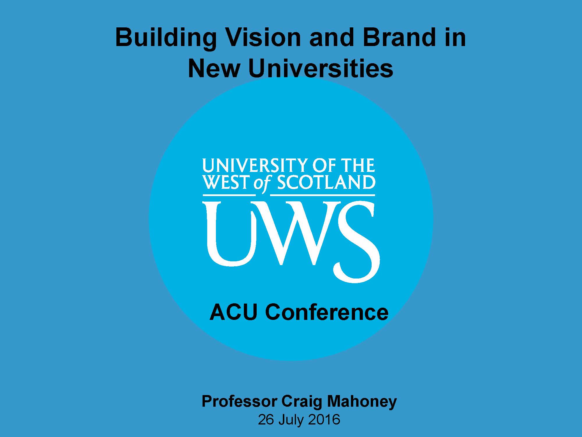 Craig Mahoney Pre-conference session 3