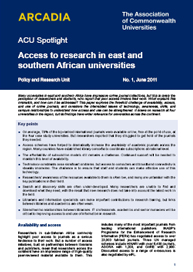 ACU Spotlight No 1 - Access to research in east and southern African universities