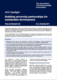 ACU Spotlight No 2 - Building university partnerships for sustainable development