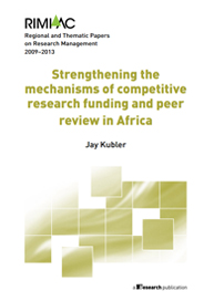Strengthening the mechanisms of competitive research funding and peer review in Africa