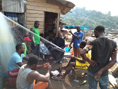 Maurice Beseng data collection - working with fishermen in Cameroon