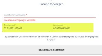 Deel van webpagina van Mijnaansluiting.nl waarin je een locatie omschrijving kunt invoeren.