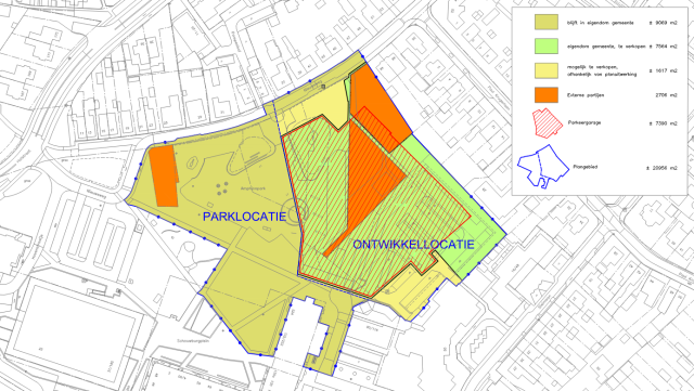 Op de afbeelding staat Amphionpark. Het rechter deel is de parklocatie. Het linker deel is de ontwikkellocatie.