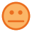 Oranje smiley (neutraal)