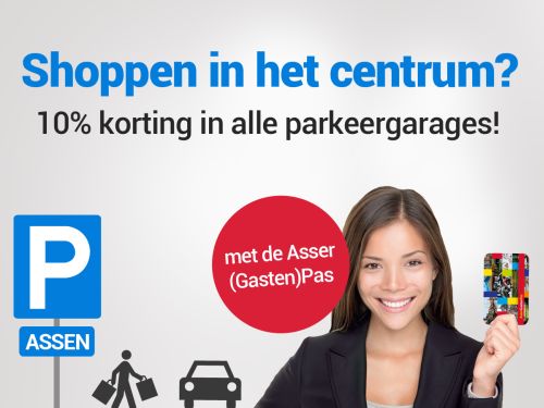 Flyer, 10 procent korting met AsserGastenPas