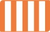 Rechthoekje in kleur oranje en wit verticaal gestreept
